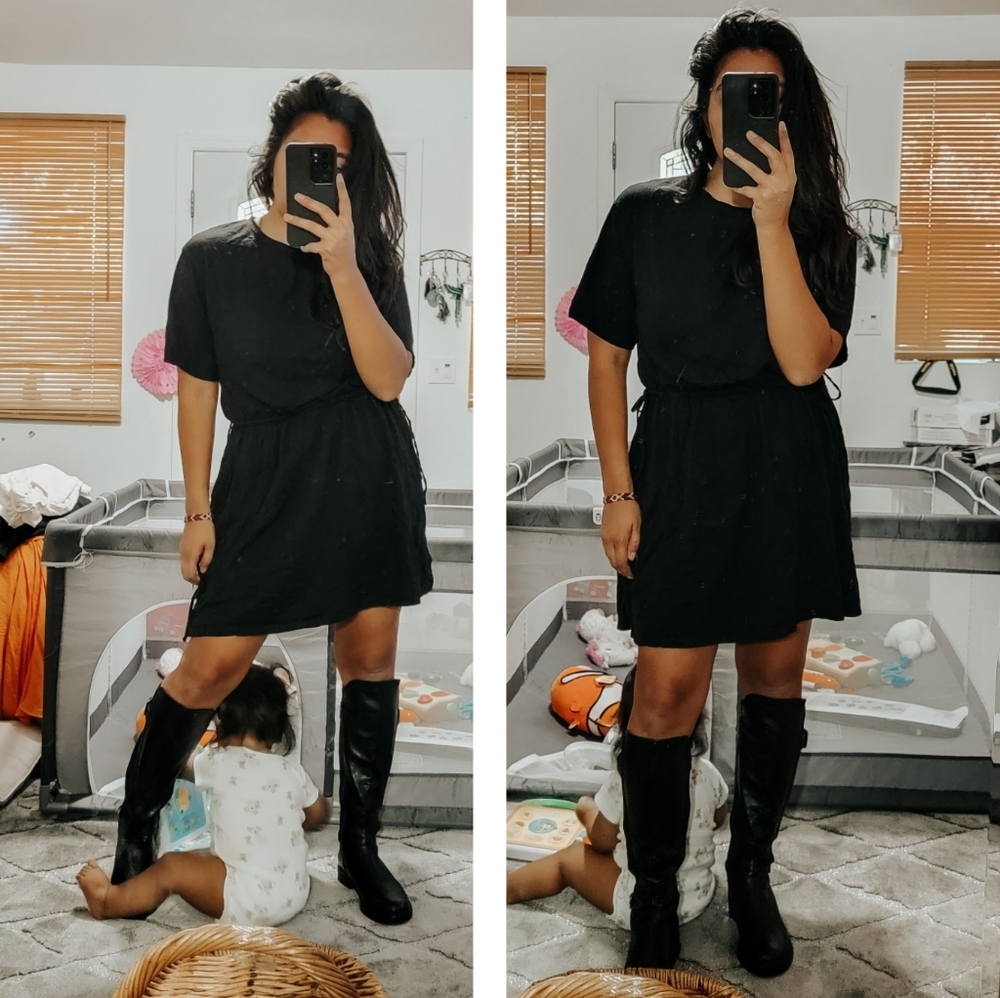OLD NAVY BLACK BASIC DRESS LARGE 8 10 12